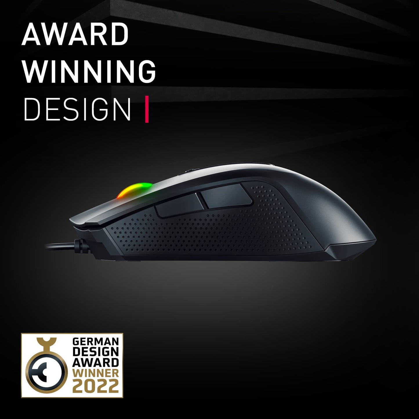 Cherry 2.1 Wired Gaming Mouse - RGB Lighting, 5000 DPI Sensor, Programmable Buttons, Black, Right-Handed, Model JM-2200-2