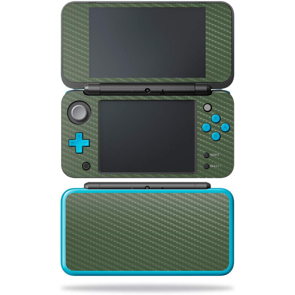 MightySkins Carbon Fiber Skin for Nintendo New 2DS XL - Olive | Protective  Durable Textured Carbon Fiber Finish | Easy to Apply  Remove  and Change Styles | Made in The USA