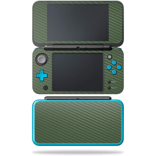 MightySkins Carbon Fiber Skin for Nintendo New 2DS XL - Olive | Protective  Durable Textured Carbon Fiber Finish | Easy to Apply  Remove  and Change Styles | Made in The USA
