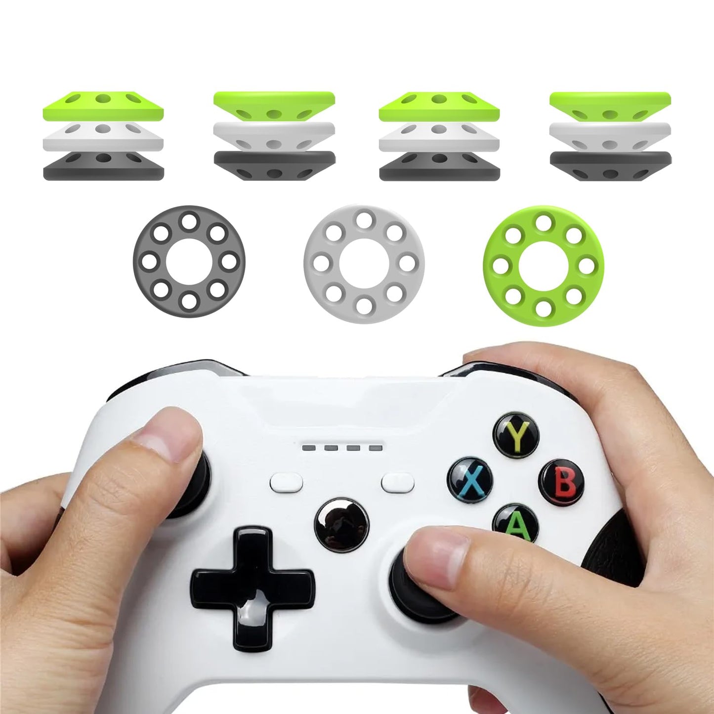 Bshirmay Silicone Precision Rings  Aim Assist Motion Controller Ring Compatible with PS5/PS5 Pro/PS4  Xbox 360/One  Xbox Series X/S  Swicth Pro Thumbstick Target Control Rings  Tension Modifier Loop