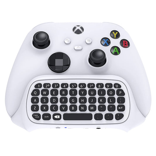 FYOUNG Mini QWERTY Controller Keyboard for Xbox Series X/S - 2.4GHz, White, with Audio/Headset Jack (Model TYX-586S)