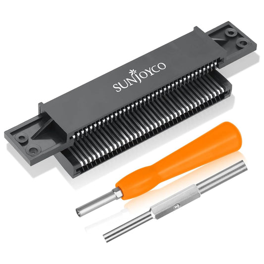SUNJOYCO NES Cartridge Slot - 72 Pin Connector with 3.8mm & 4.5mm Screwdriver Bit for Nintendo NES 8 Bit System, Orange