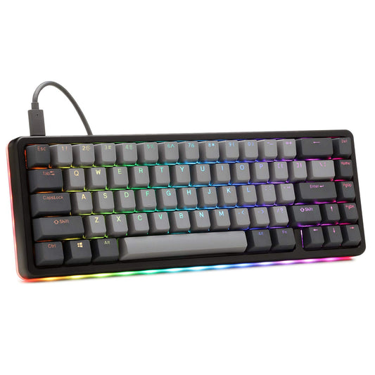 DROP ALT High-Profile Mechanical Keyboard - 65% (67 Key), Hot-Swap, RGB LED, Cherry MX Brown, Black, Aluminum Frame, Model MDX-31828-13