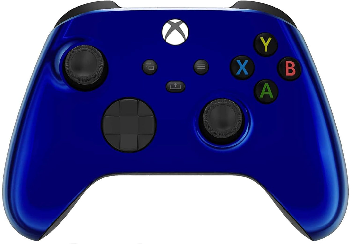 Custom Controllerzz Wireless Controller for Xbox Series X/S & One - Soft Touch Feel, X/S Blue Chrome