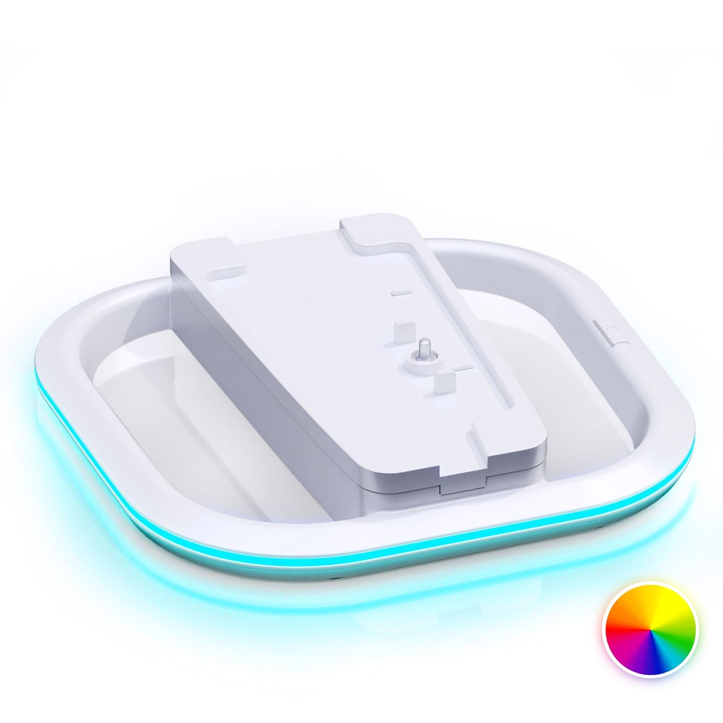 HONCAM PS5 Vertical Stand with 7 RGB Lights, White Holder for PS5/PS5 Slim/PlayStation Pro