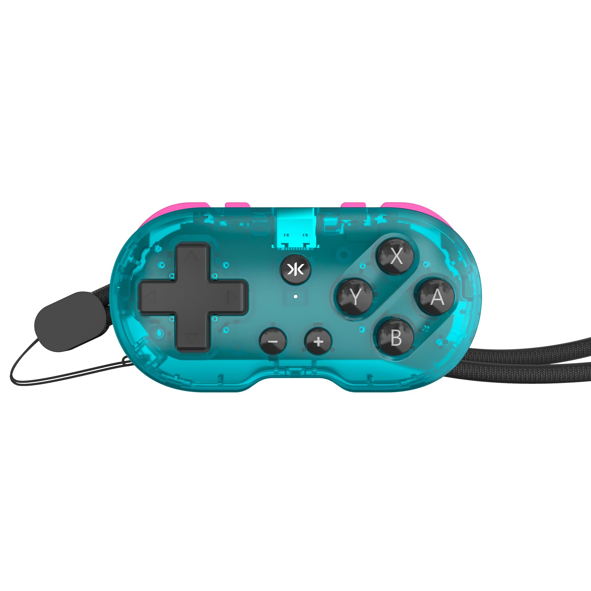 CRKD Collectible Keychain Controller for Nintendo Switch, PC, Mac, Mobile - Mini Size, Glacier Blue, Model 24-AT