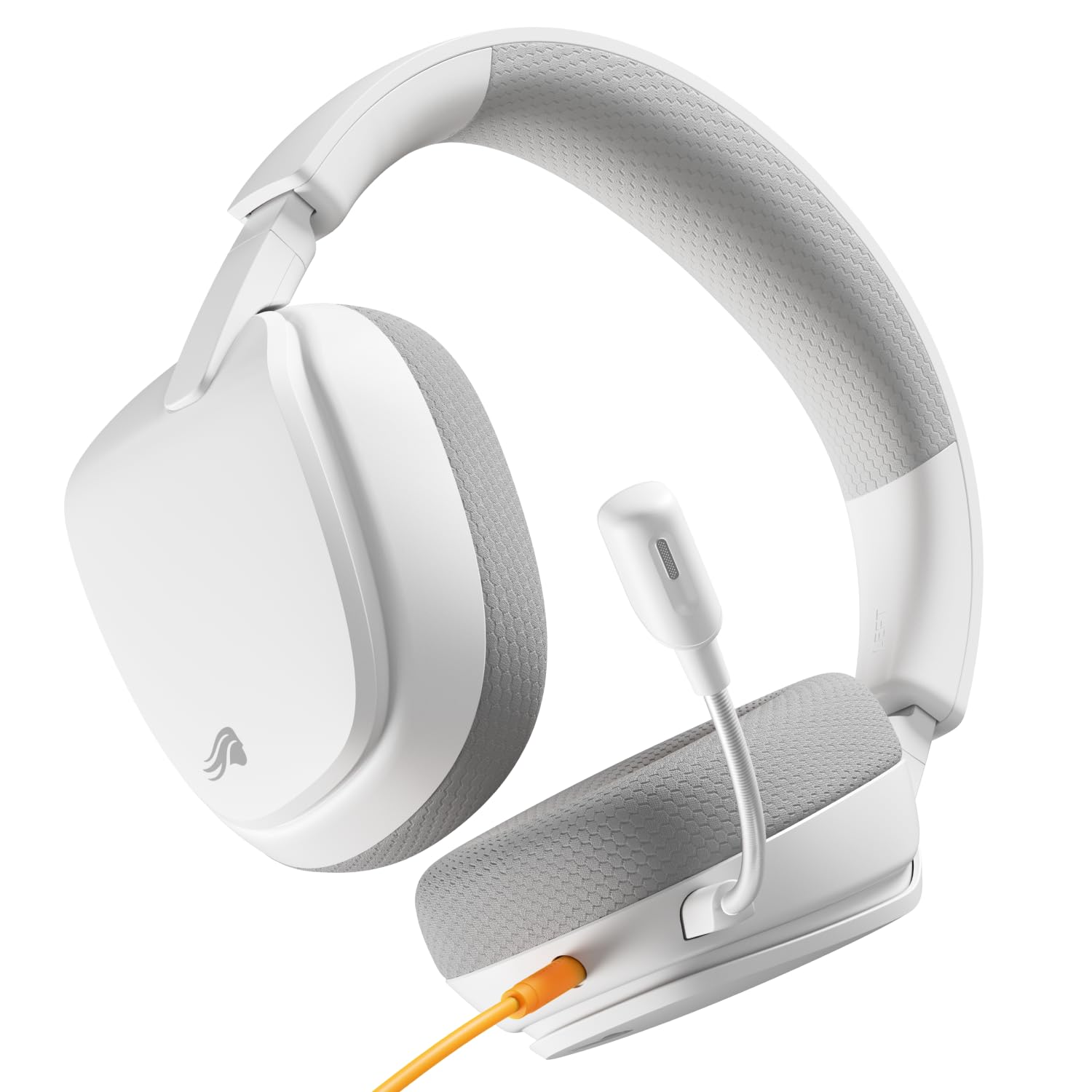 GLORIOUS GHS Eternal - Stereo Gaming Headset for PC  PS5  PS4  Xbox  Switch - Custom Tuned Angled Drivers  Adjustable Crystal Clear Detachable Mic  3.5mm - Durable  All Day/Night Comfort - White
