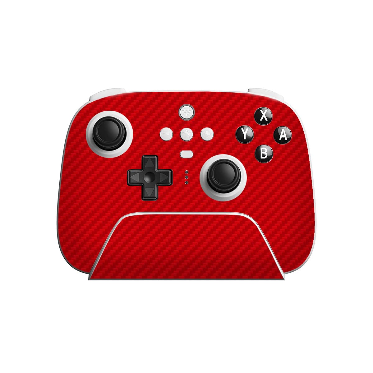 SopiGuard Sticker Skin for 8Bitdo Ultimate Wireless Controller Front and Buttons (Carbon Red)