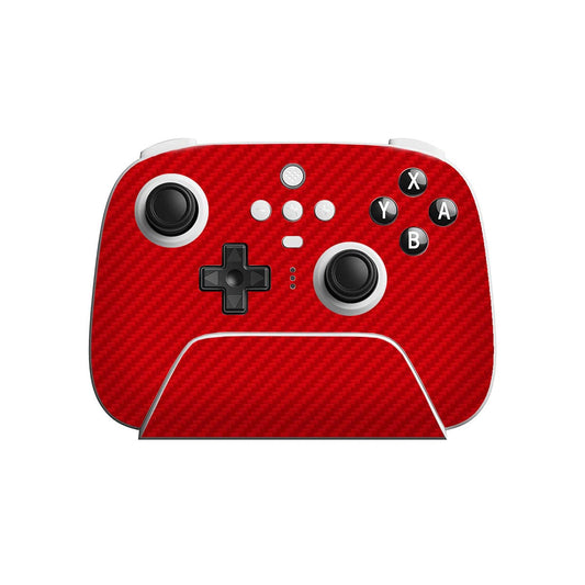 SopiGuard Sticker Skin for 8Bitdo Ultimate Wireless Controller Front and Buttons (Carbon Red)