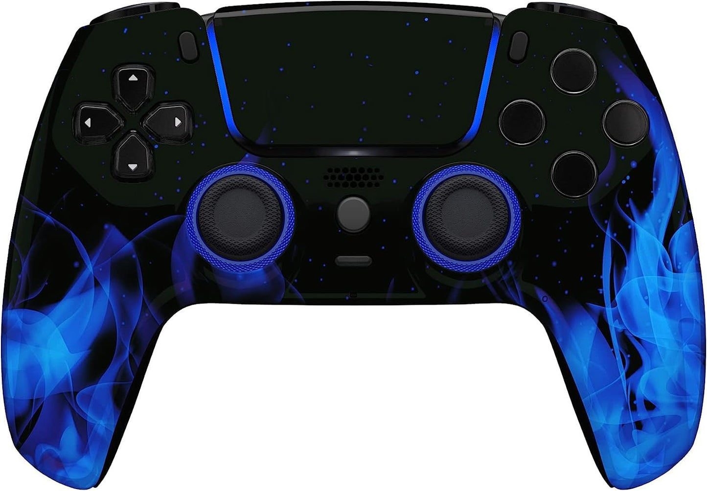 Custom Controllerzz Wireless Controller Compatible with PS5 - Multiple Designs Available (PS5 Blue Flame)