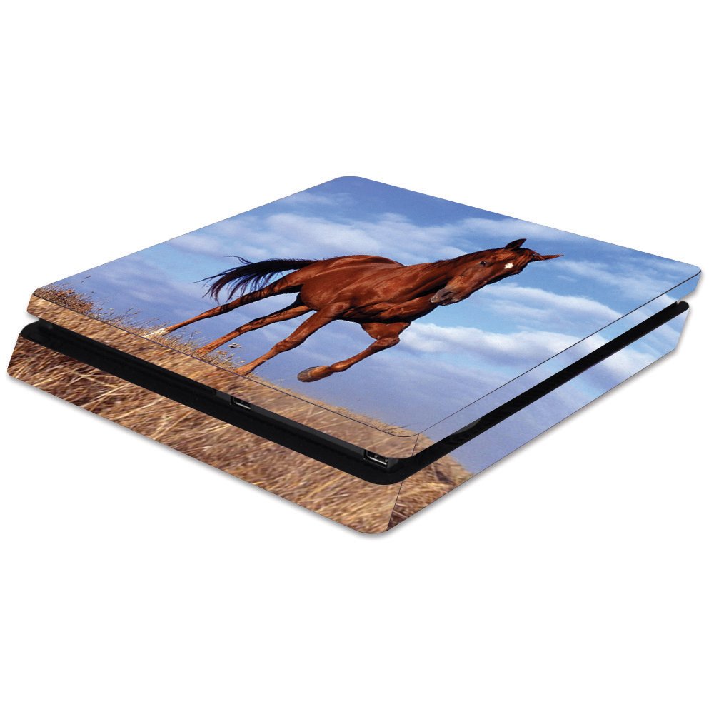 MightySkins Skin Compatible with Sony PS4 Slim Console - Horse | Protective, Durable, and Unique Vinyl Decal wrap Cover | Easy t