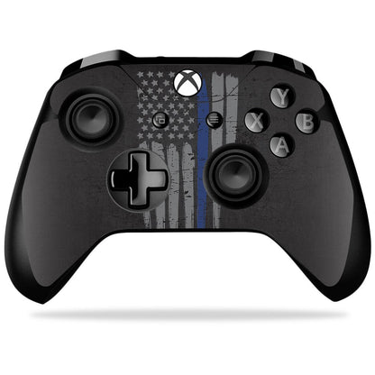 MIGHTY SKINS Xbox One X Controller Skin - Thin Blue Line Vinyl Decal Wrap, Durable & Easy to Apply, Model MIXBONXCO