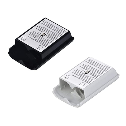 2 Pcs Battery Pack Cover for Xbox360 Wireless Controller  Replacement Battery Pack Cover Shell Case (1?Black  1?White)