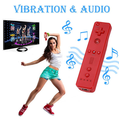 Tevodo Wii Remote Controller - 4 Pack Wireless Controllers Compatible with Wii/Wii U - Red, Blue, Pink, Deep Blue