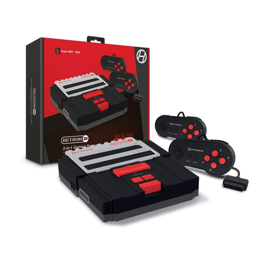 Hyperkin RetroN 2 Gaming Console for Super NES/NES - Black, Model M05932-BK