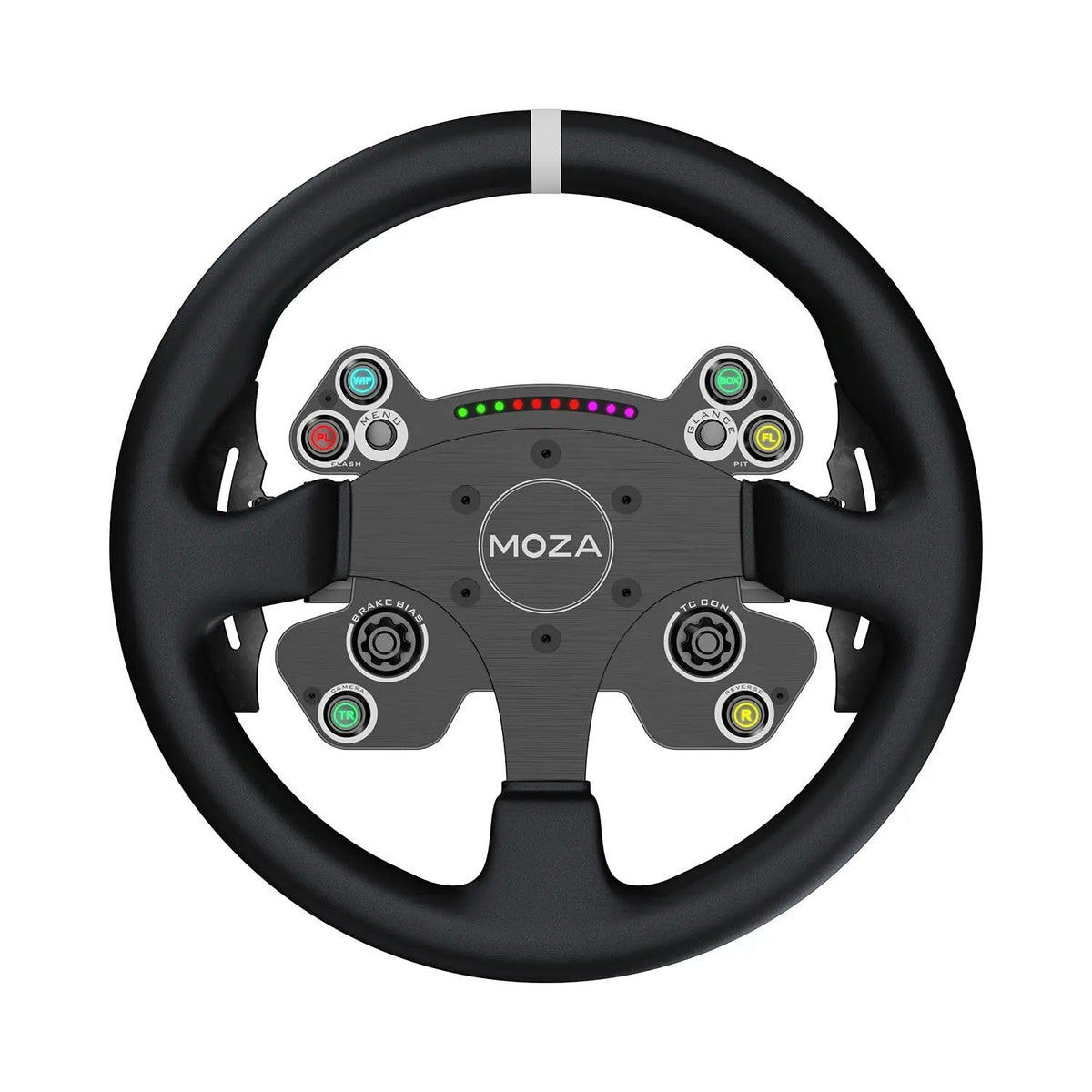 MOZA CS V2P Racing Wheel for PC Gaming Steering Wheel  13 Inch Aviation high gradeluminum Alloy Rim  Carbon Fiber paddles  RGB Indicator  Pressable Joysticks and customizable controls