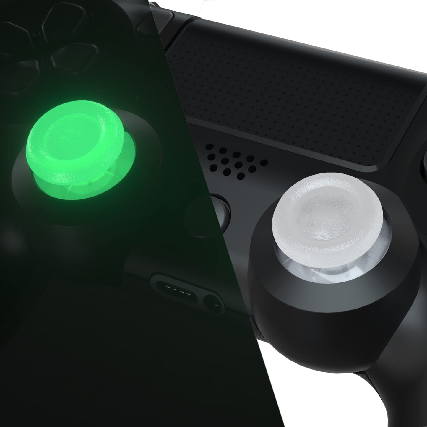 eXtremeRate Glow in Dark - Green Replacement 3D Joystick Thumbsticks for PS5 Controller  Analog Thumb Sticks with Screwdriver for PS4  for Slim Pro Controller