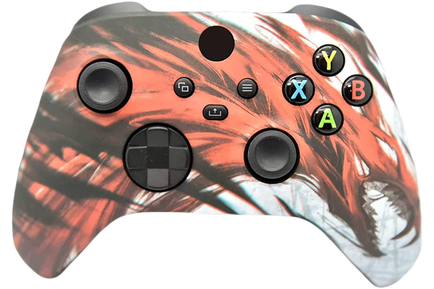 Hand Airbrushed Fade Custom Controller Compatible with Xbox Series X/S & Xbox One (Series X/S Red Dragon)