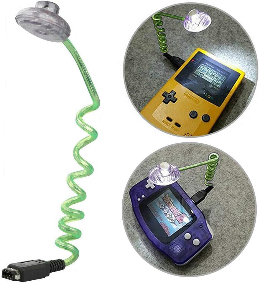 Fansoftiks Flexible LED Night Worm Light for Game Boy Color - No Batteries Needed, Console Lamp Accessories
