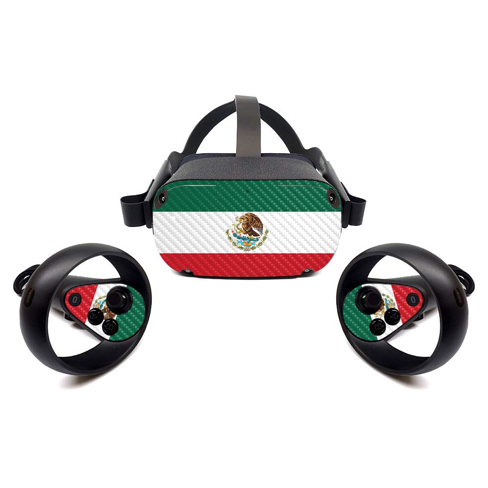 MightySkins Carbon Fiber Skin for Oculus Quest - Mexican Flag | Protective  Durable Textured Carbon Fiber Finish | Easy to Apply  Remove  and Change Styles | Made in The USA