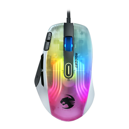 ROCCAT Kone XP Gaming Mouse - 19K DPI, 4D Krystal Wheel, AIMO RGB, White
