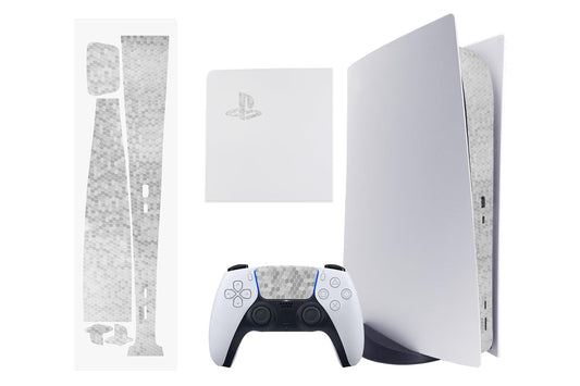 TALONGAMES PS5 Console Skin  Disk Version Host Middle Strip Sticker  Console Center Part Protection Strip Film  PS5 Middle Sticker Accessories Durable Scratch Resistant (Honeycomb Hex Gray)