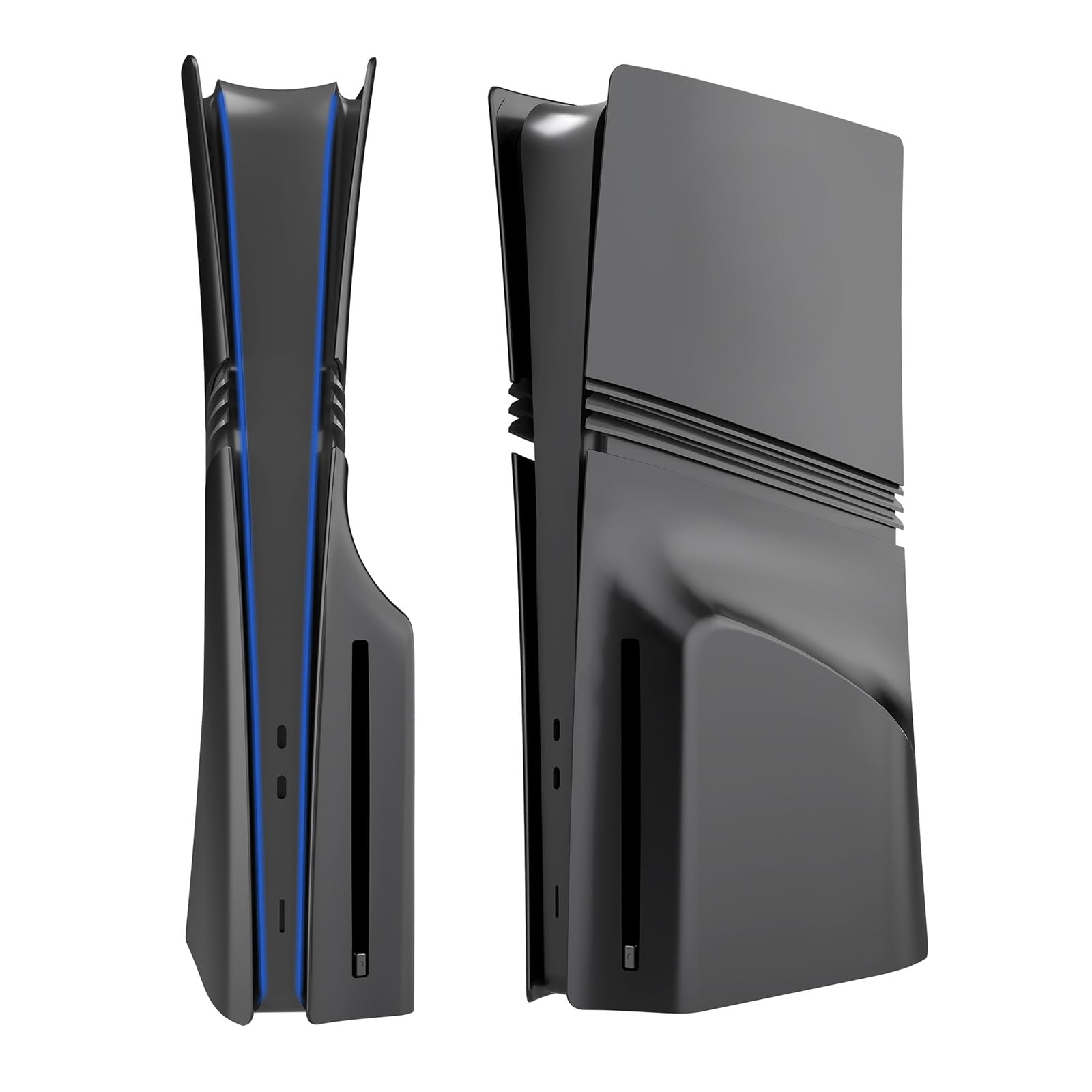 5 in 1 Black Plates for PS5 Pro Disc and Digital Edition  PlayStation 5 Pro Cover Accessories Faceplate  Custom Side Face Panel Shell Replacement for Both PS5 Pro Disc and Digital - Matte Black
