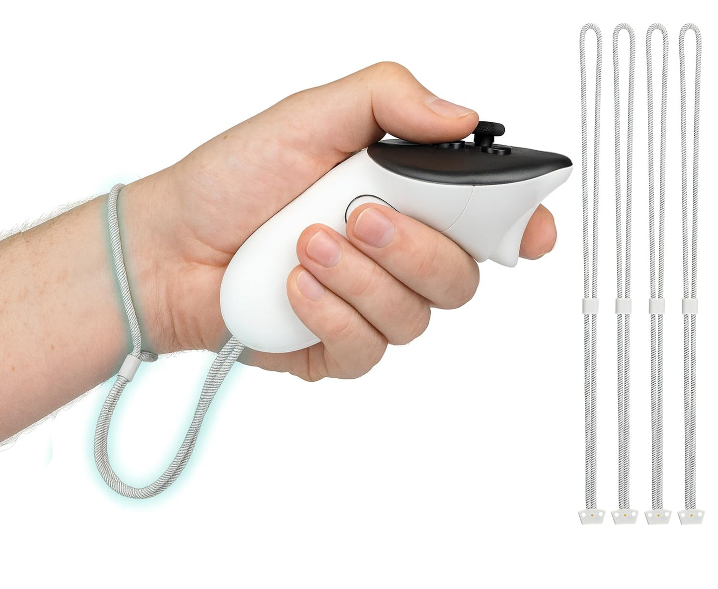 SOULWIT 2 Pairs Upgraded Replacement Wrist Straps for Oculus Quest3/Quest 3  Durable & Adjustable Controller Hand Straps for Meta Quest3S/Quest 3S  Easy DIY Installation - White