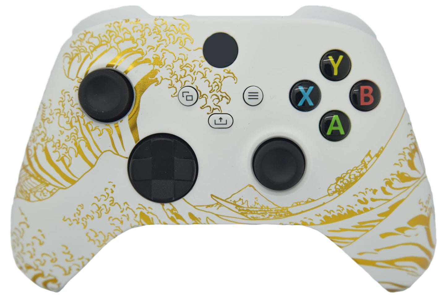 Hand Airbrushed Fade Custom Controller Compatible with Xbox Series X/S & Xbox One (Series X/S Gold Wave)