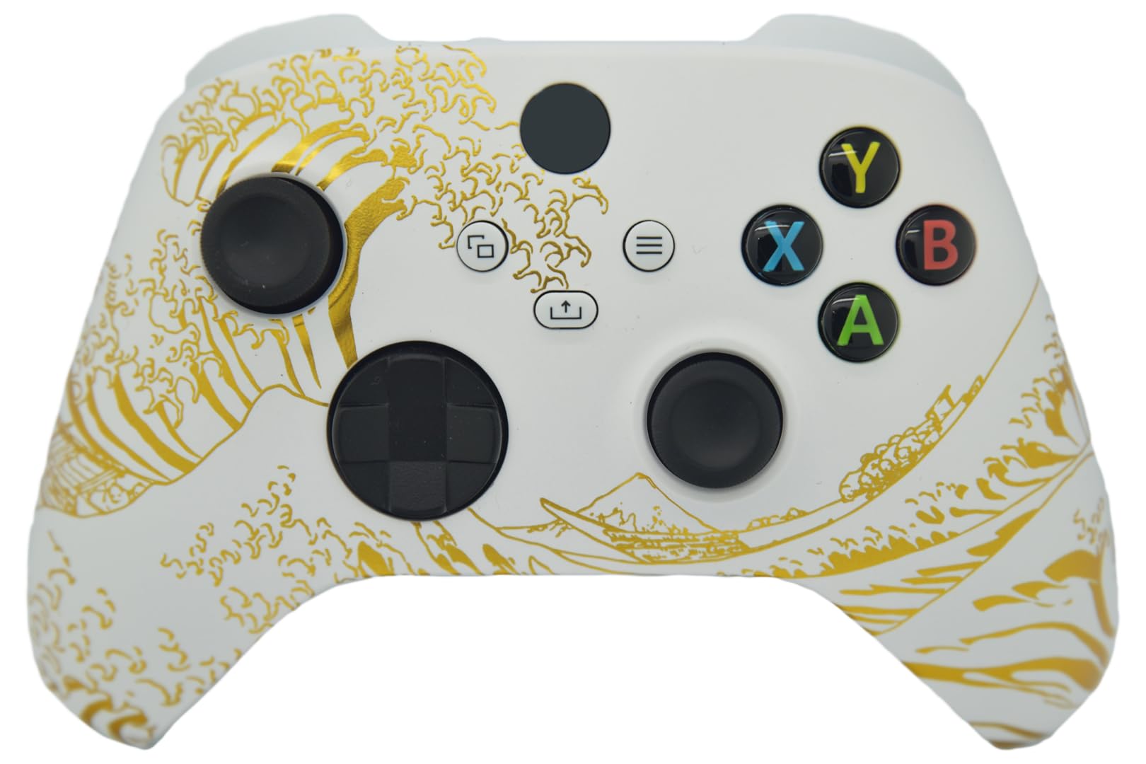 Hand Airbrushed Fade Custom Controller Compatible with Xbox Series X/S & Xbox One (Series X/S Gold Wave)