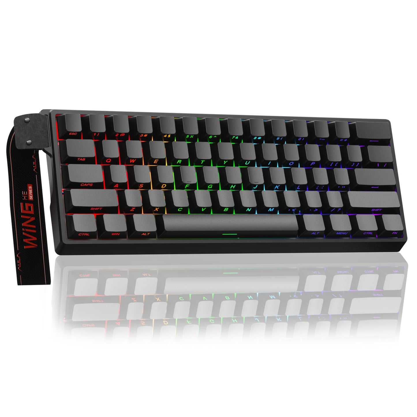 Aula WIN60 HE - 60% Mechanical Gaming Keyboard Wired  Magnetic Switch Hot Swappable  Adjustable Actuation Rapid Trigger Mode  8000 Hz Polling Rate  RGB Small Keyboard 60 Percent Compact Design for PC