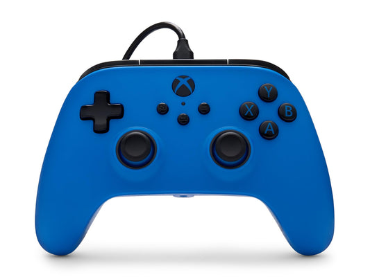 PowerA Symmetric Wired Controller for Xbox Series X|S - Blue  Officially licensed  Inline Thumbstick Layout  Windows 10/11 compatible  Dual Rumble Motors  Impulse Triggers  3.5 mm Audio Jack