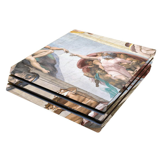 MIGHTY SKINS Sony PS4 Pro Skin - Creation of Adam | Durable Vinyl Decal | Easy Apply & Remove | Made in USA
