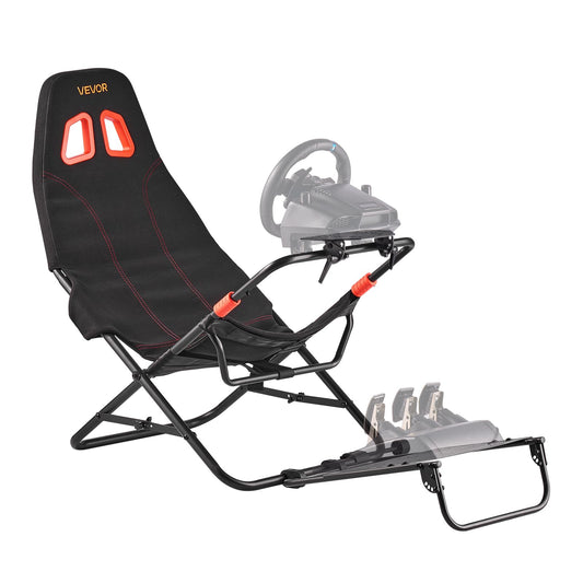VEVOR Portable Racing Wheel Stand, Foldable & Adjustable Steering Sim Wheel Stand, 18.5 in Seat Inner Width, Compatible with Log