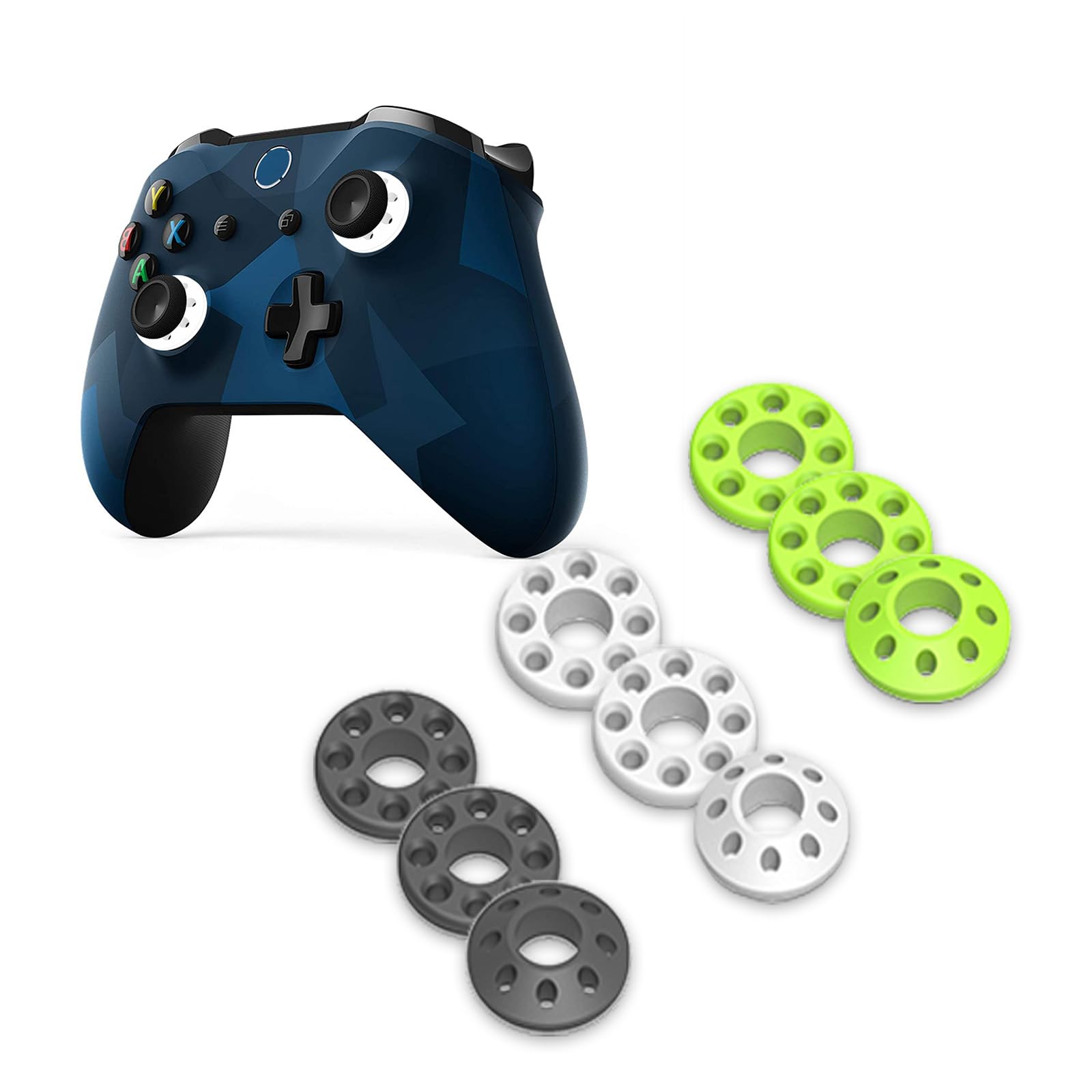 Murciful Precision Rings Aim Assist Motion Control for PlayStation 4 (PS4) Playstation5(PS5) Xbox One Xbox Series X Switch Pro Razer Wolverine V2 Controller Rings(9pcs3Colors)