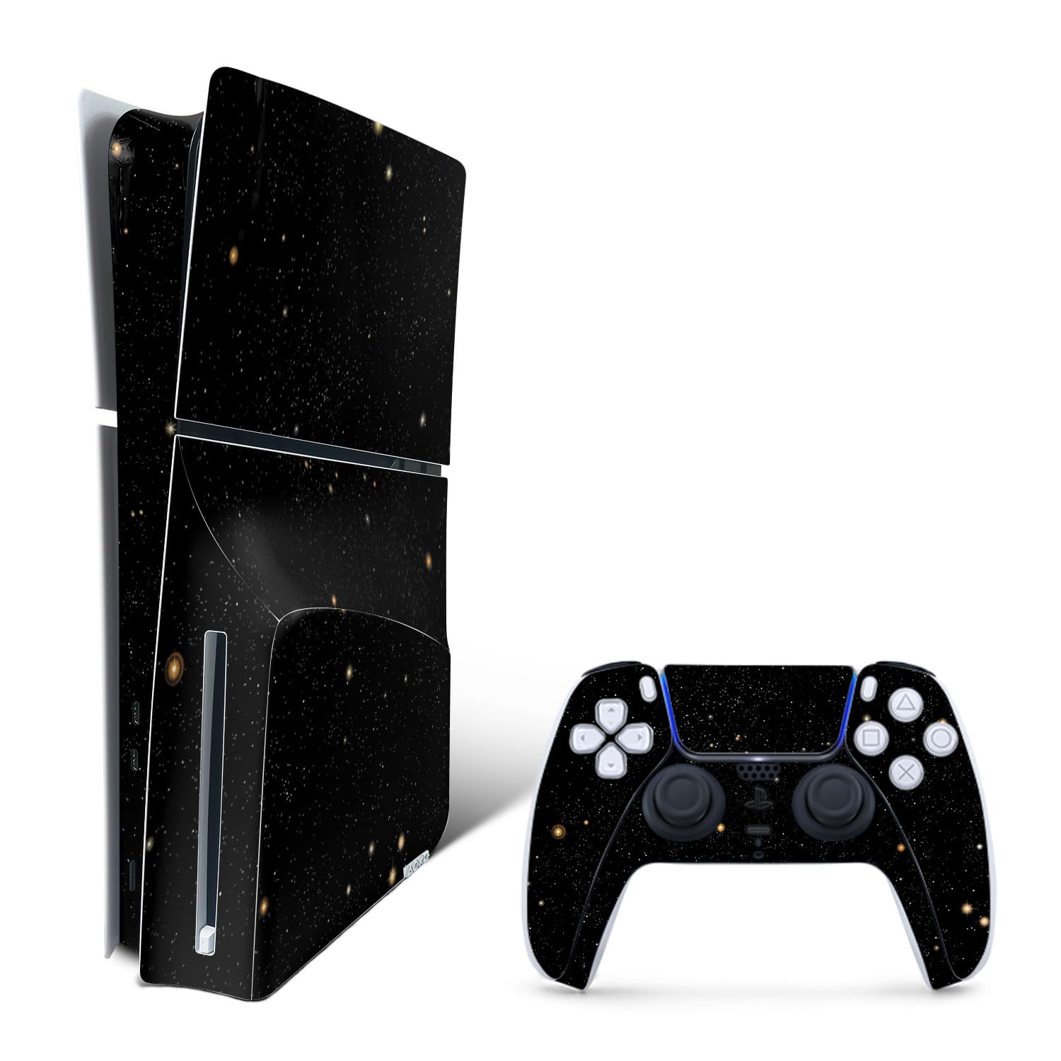 MightySkins Skin Compatible with Playstation 5 Slim Disk Edition Bundle - Deep Space | Protective  Durable  and Unique Vinyl Decal wrap Cover | Easy to Apply | Made in The USA