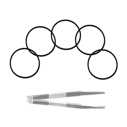 360 DVD Drive Belt Replacement Kit - 5 Pack Rubber Belts for Xbox 360 Slim Fat E Models with Tweezers