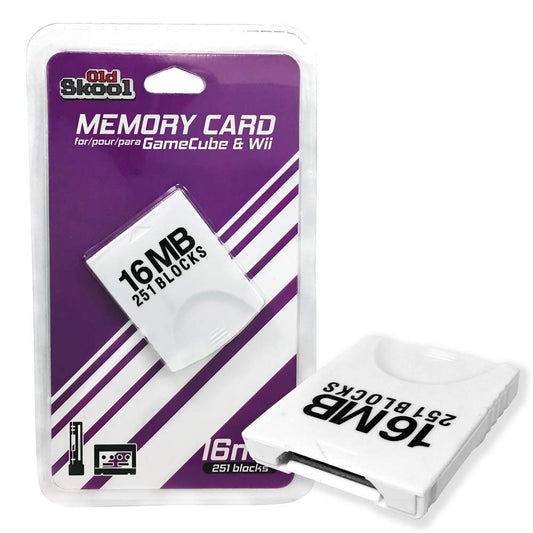 Old Skool 16MB Memory Card with 251 Blocks Compatible with Gamecube and comaptible with Wii