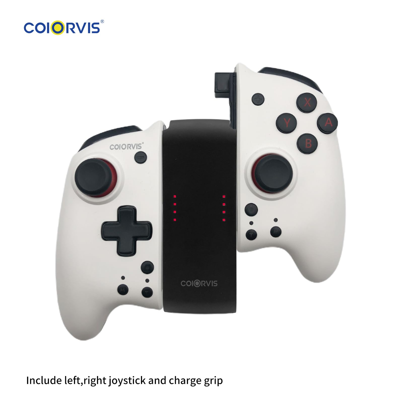 COIORVIS Wireless Switch Controllers Joy Pad, Motion Control, Black-White, 7.87x7.1x3.75 inch for Nintendo Switch/OLED