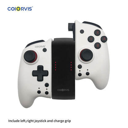 COIORVIS Wireless Switch Controllers Joy Pad, Motion Control, Black-White, 7.87x7.1x3.75 inch for Nintendo Switch/OLED