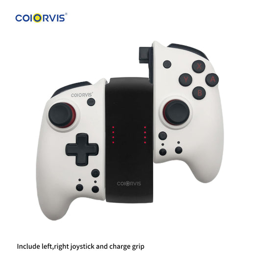 COIORVIS Wireless Switch Controllers Joy Pad, Motion Control, Black-White, 7.87x7.1x3.75 inch for Nintendo Switch/OLED