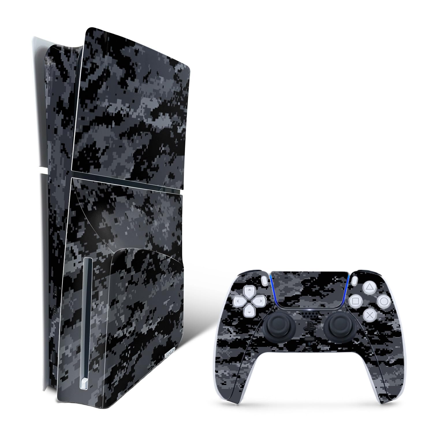 MightySkins Skin Compatible with Playstation 5 Slim Disk Edition Bundle - Digital Camo | Protective  Durable  and Unique Vinyl Decal wrap Cover | Easy to Apply | Made in The USA