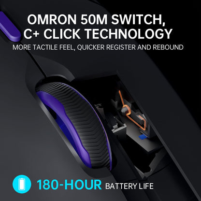 Rapoo VT9PRO 4K Wireless Gaming Mouse - PAW 3398 Sensor, 26000 DPI, 10 Programmable Buttons, Black