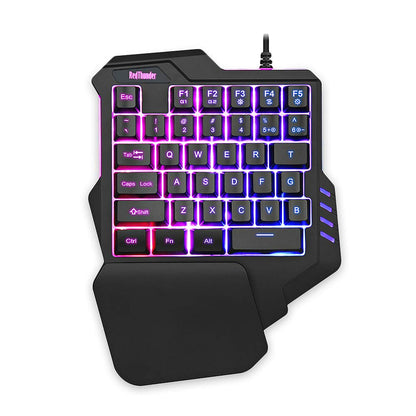 RedThunder G30 One-Handed Gaming Keyboard, RGB Backlit, Ergonomic 35 Keys Mini Gaming Keypad for PC Gamers