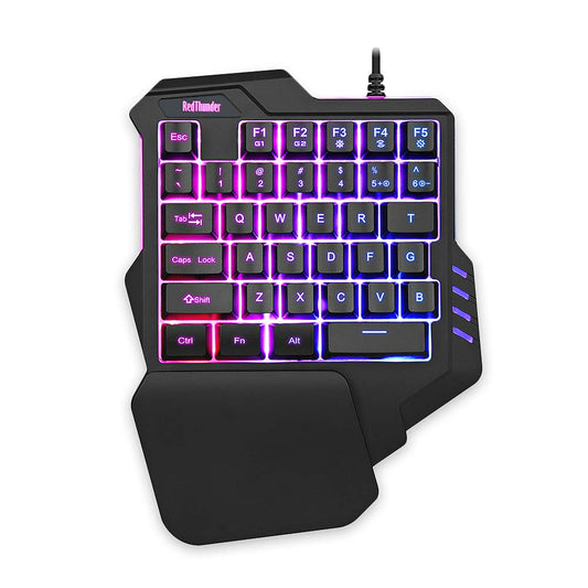 RedThunder G30 One-Handed Gaming Keyboard, RGB Backlit, Ergonomic 35 Keys Mini Gaming Keypad for PC Gamers