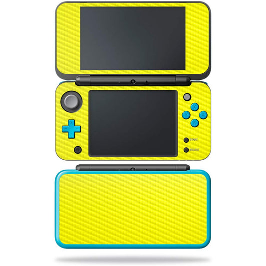 MightySkins Carbon Fiber Skin for Nintendo New 2DS XL - Yellow | Protective  Durable Textured Carbon Fiber Finish | Easy to Apply  Remove  and Change Styles | Made in The USA