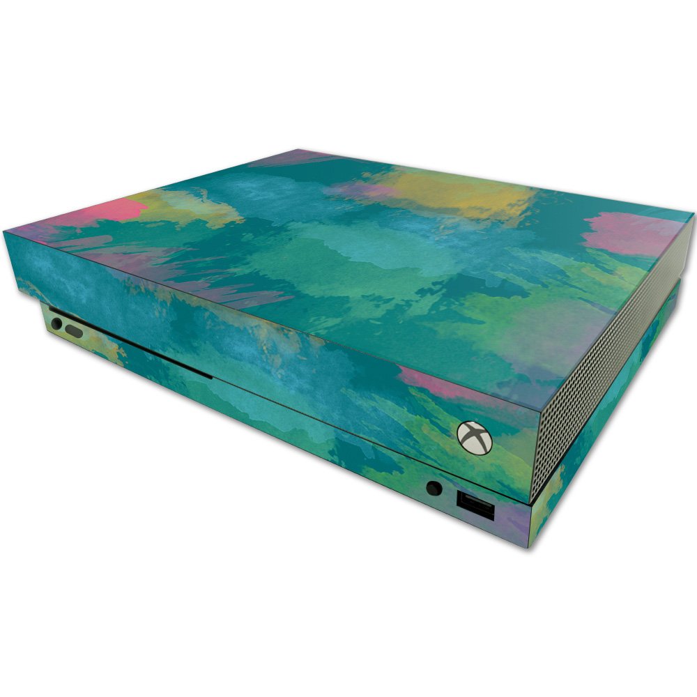 MIGHTY SKINS MightySkins Skin for Microsoft One X Console - Watercolor Blue, Durable Vinyl Decal, Easy to Apply & Remove