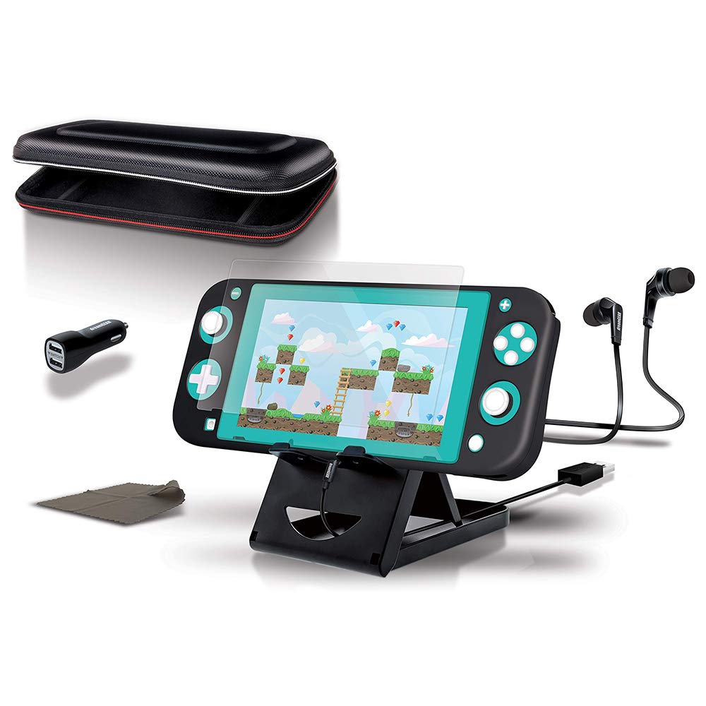 dreamGEAR Starter Kit Lite - Accessories Kit - Compatible with Nintendo Switch Lite - 8 In 1 Bundle - Carrying Case - Screen Pro