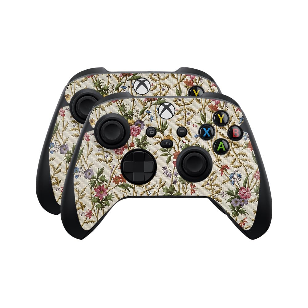 Carbon Fiber Skin Compatible with Microsoft Xbox Series X|S Controller (2 Pack) - Seaweed - Premium 3M Vinyl Protective Wrap Decal Cover - Easy to Apply | Crafted in The USA by MightySkins