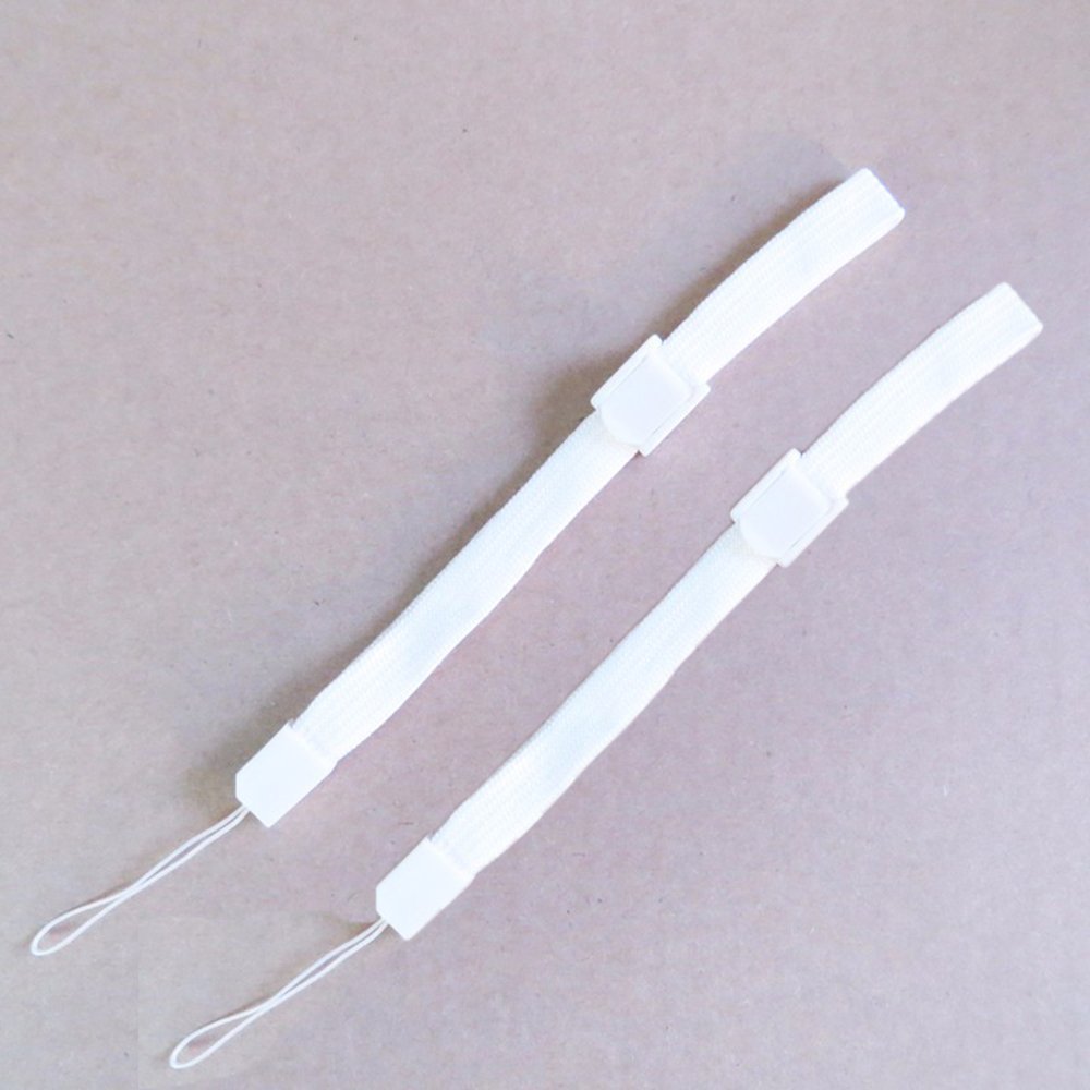 Melody Sophia Wrist Strap Bundle for Sony PSP, PS Vita, Wii Remote & More - 2 White Hand Straps